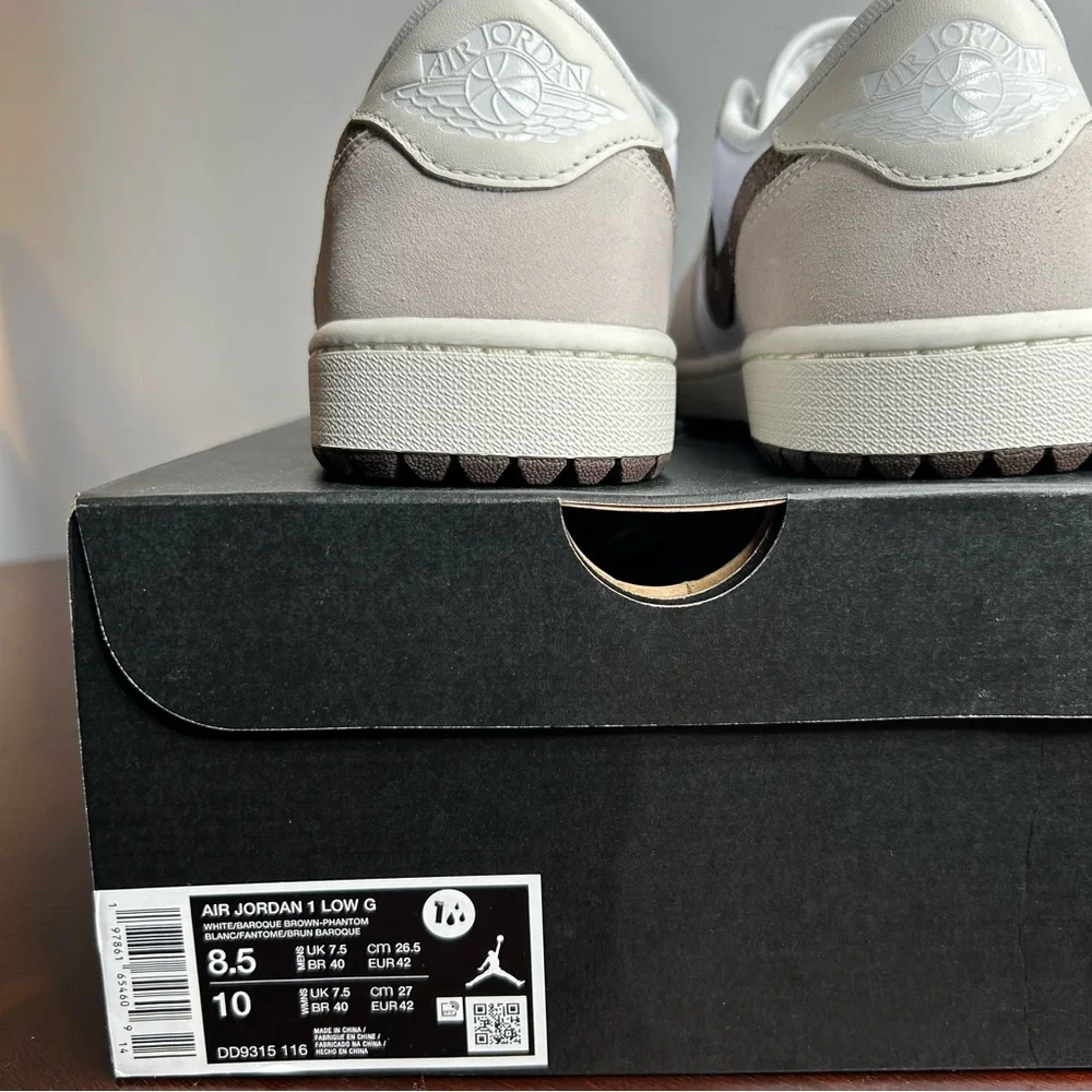 Jordan 1 Retro Low Golf Light Orewood Elephant (8.5M/10W) - Picture 9 of 12